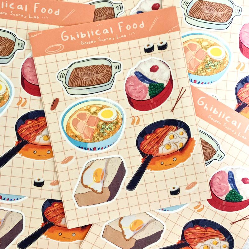 

Stiker Ghibli Food A6 Glitter