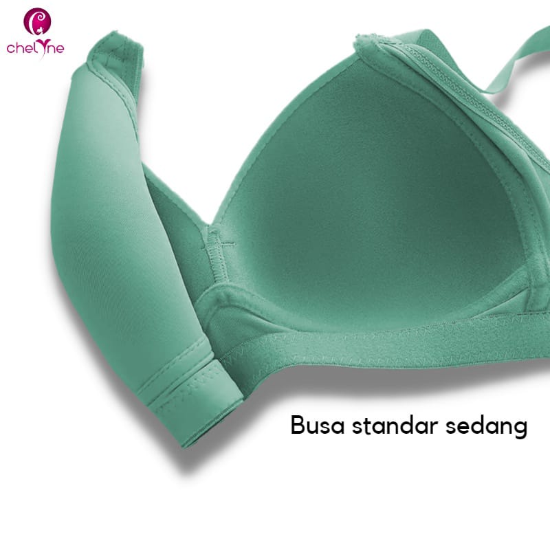 BH Chelyne Harian V777 Tanpa Kawat - Super Soft Dengan Sayap Berpori - Full Cup Daily Bra 36/42