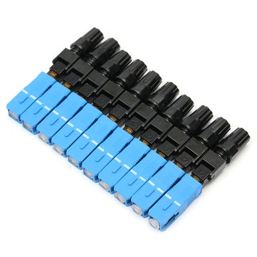 10pcs Fast Connector SC UPC Biru Konektor optic Kabel FTTH singe mode fiber optik model capit buaya