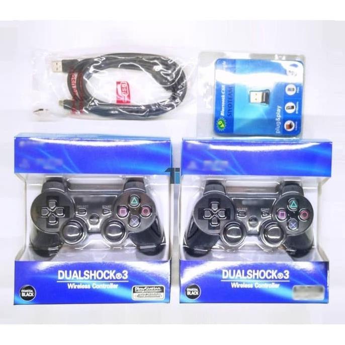 Joystick Wireless Gamepad Pc ( 2 Stik Ps3 + 1 Kabel + 1 Bluetooth ) [Cod]