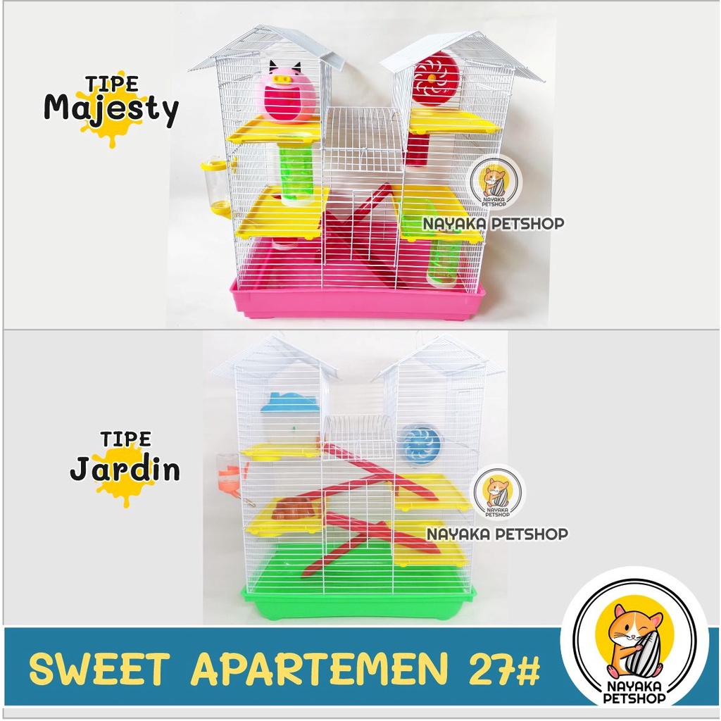 Sweet 27# Apartemen Kandang Hamster Besar Tingkat 3 Lantai Murah