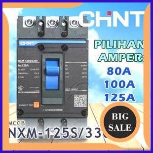 MCCB Breaker Chint NXM-125S/3300 3P 80A / 100A/ 125A / CHINT 1M4R23 tools