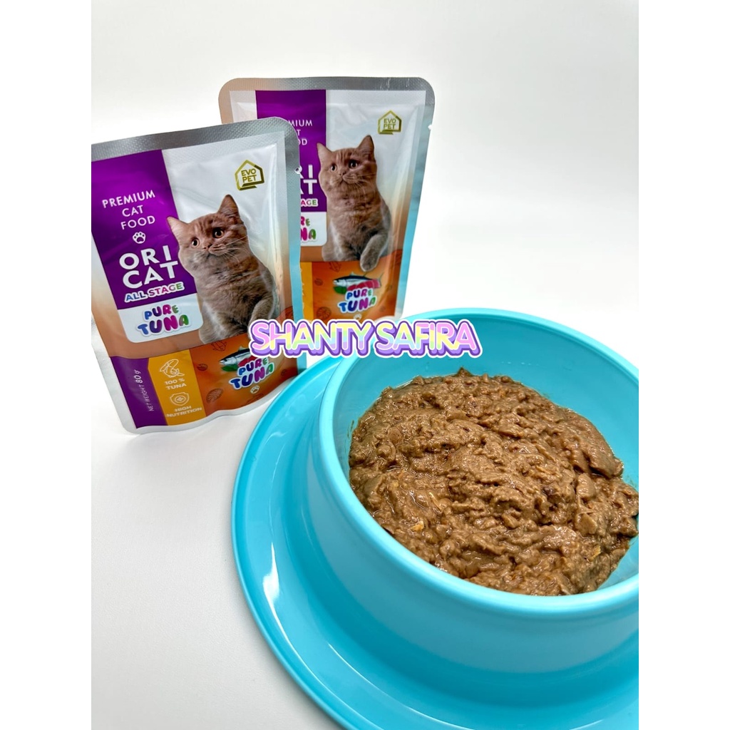 MAKANAN KUCING ORI CAT POUCH 80 GR ALL STAGE COCOK UNTUK SEMUA UMUR KUCING