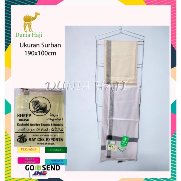 Unik Sorban Surban Habib Khasmir Kashmiri SHeepBrand Syal panjang Limited