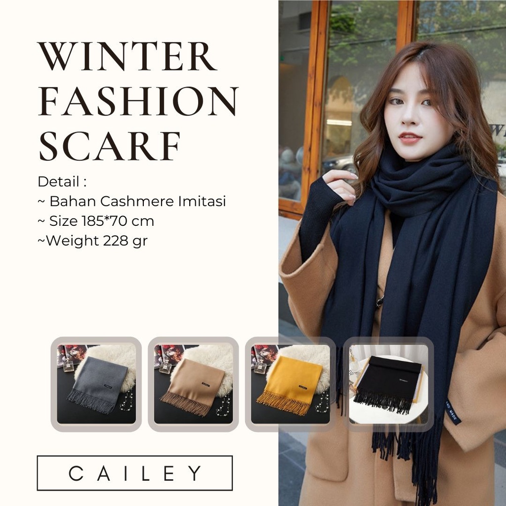 Pashmina Cashmere Syal Korea Scarf Wool Acrylic Spring Autumn Fashion High Quality SY003