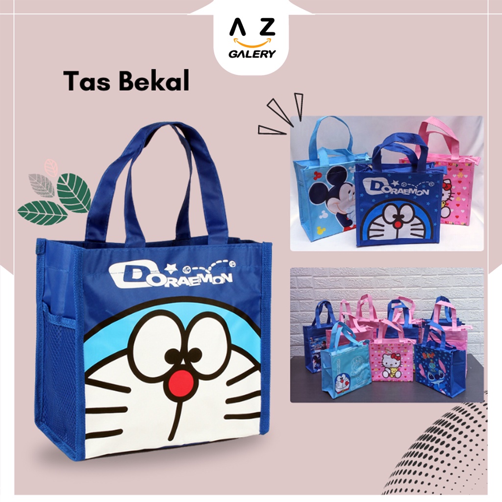 Tas Bekal Lunch Bag Motif Kartun Anak Multifungsi Serbaguna Tempat Penyimpanan Makanan Azgalery TB-08-TBK