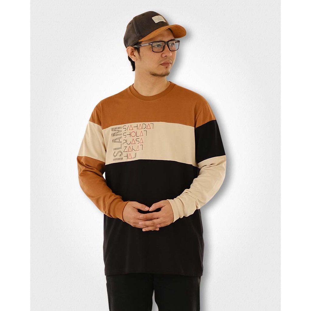 ALZARA Baju Atasan Kaos Dakwah Islami Lengan Panjang Pria Couple Wanita Katun Combed Premium