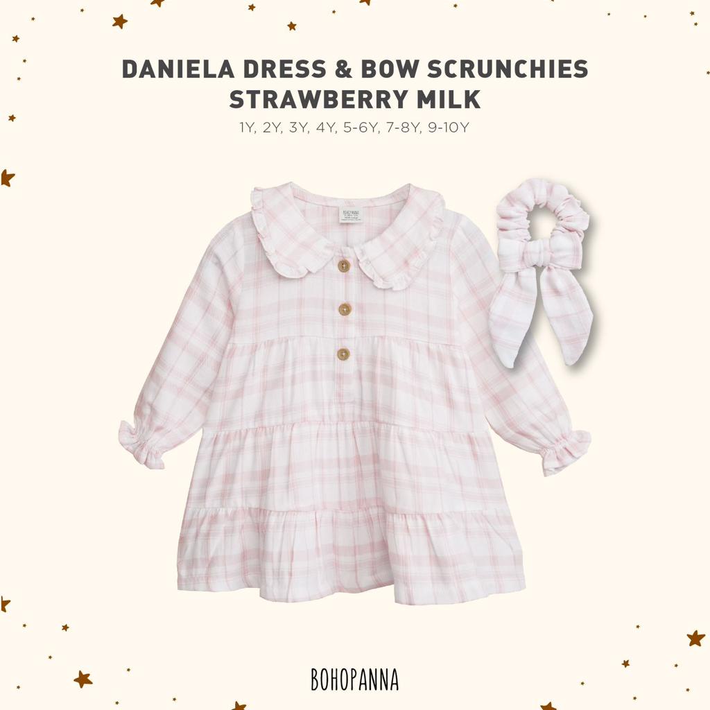 Baju Bayi Dress &amp; Bow Anak Bohopanna - Daniela Scrunchies 1-4 Tahun