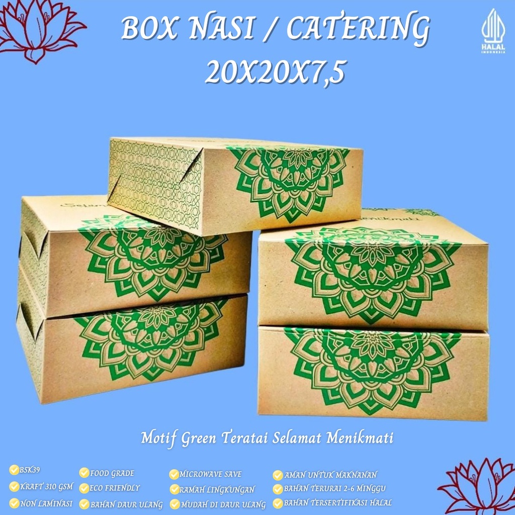 Box Nasi Catering Dus 20X20 Box 20x20 (B5K39-Non Laminasi)