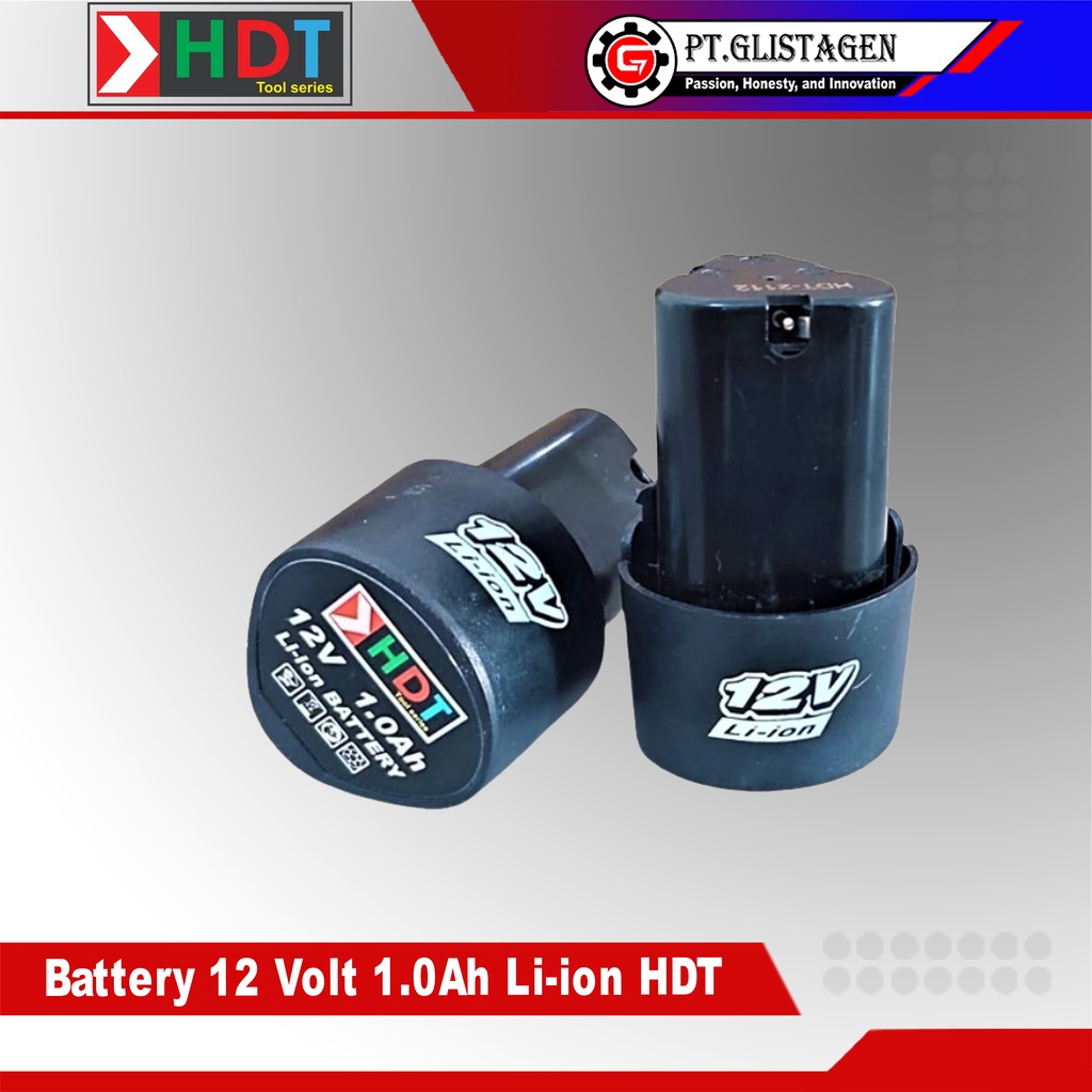 HDT Baterai 12V Bor Cordless Drill Battery 12 Volt 1.0Ah Li-ion HDT