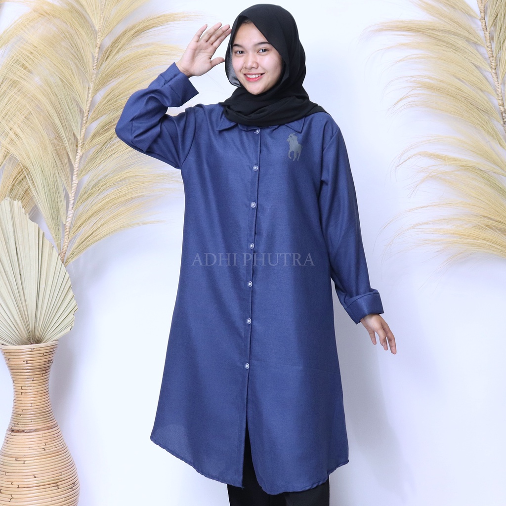 [COD] RRgemilang - Pakaian Tunik Wanita Terhits Polo Tunik Bahan Katun Madinah