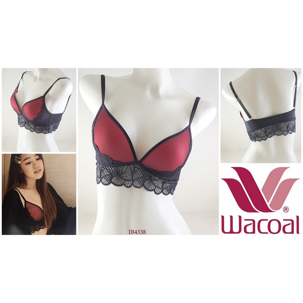 Bra Wanita Tanpa Kawat Full Cup Bralette WACOAL Sexy Look Pakaian Dalam/Underwear/Beha/Bh IB4338