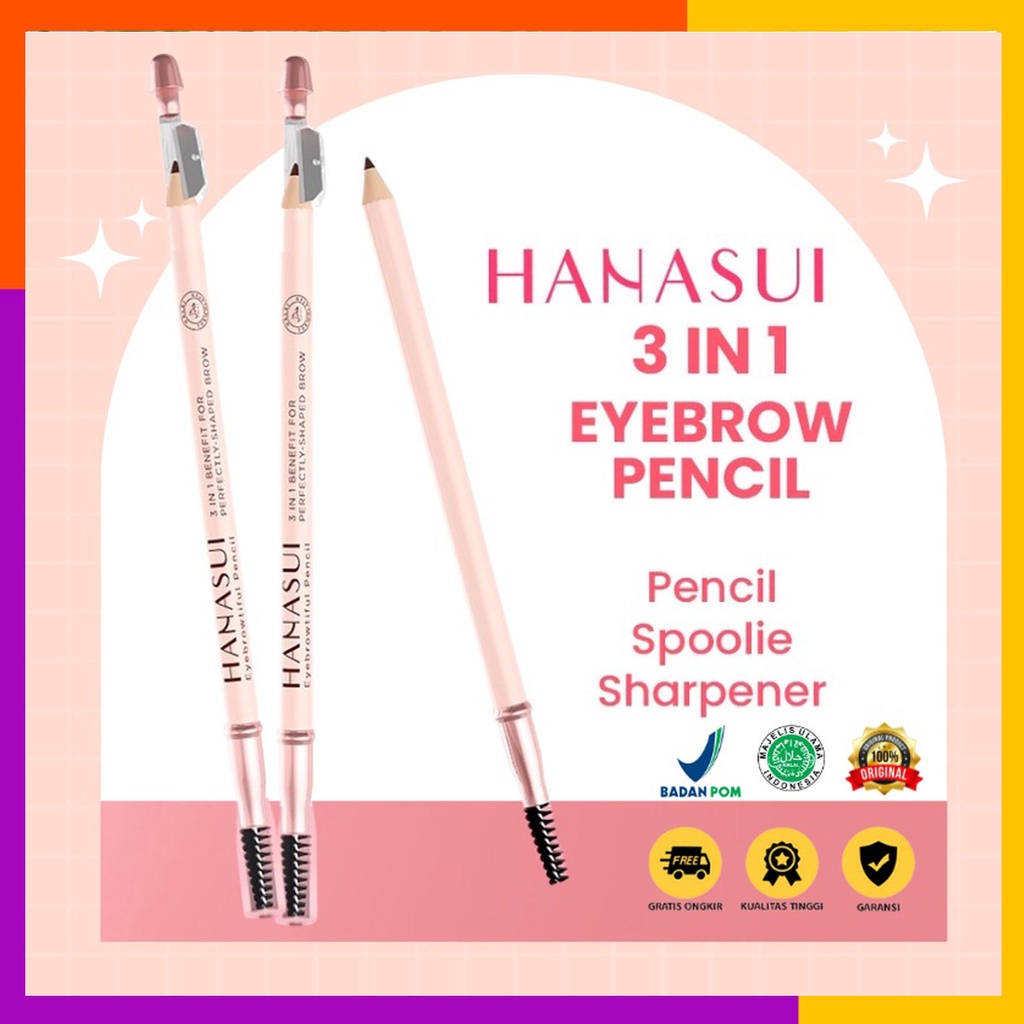 HANASUI Eyebrowtiful Pencil Indonesia / Pensil Alis 1.6g BPOM