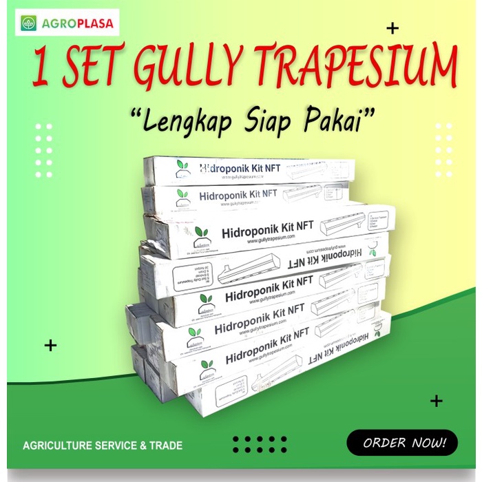 Terlaris 1 Set Gully Trapesium Nft Hidroponik Lengkap - Agroplasa