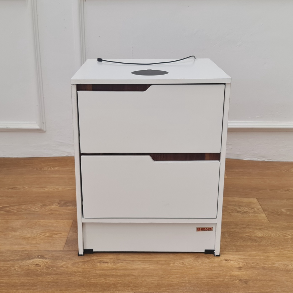 NAKAS WIRELESS MINIMALIS BEDSIDE 2 LACI MURAH RAK KECIL RAK SAMPING KASUR TERLARIS