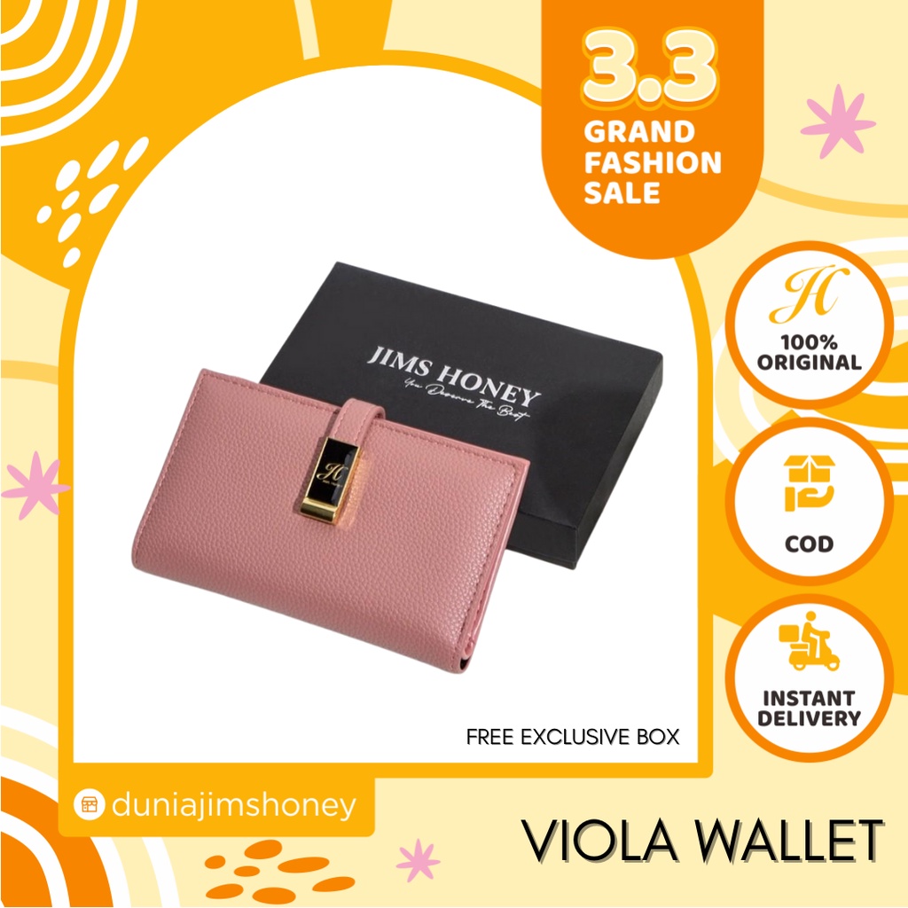 Jims Honey Viola Wallet Dompet Lipat Wanita Kekinian JH