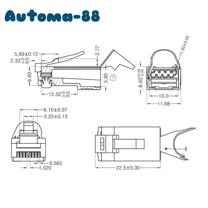 Connector RJ45 Cat7 23AWG Belden 1885ENH