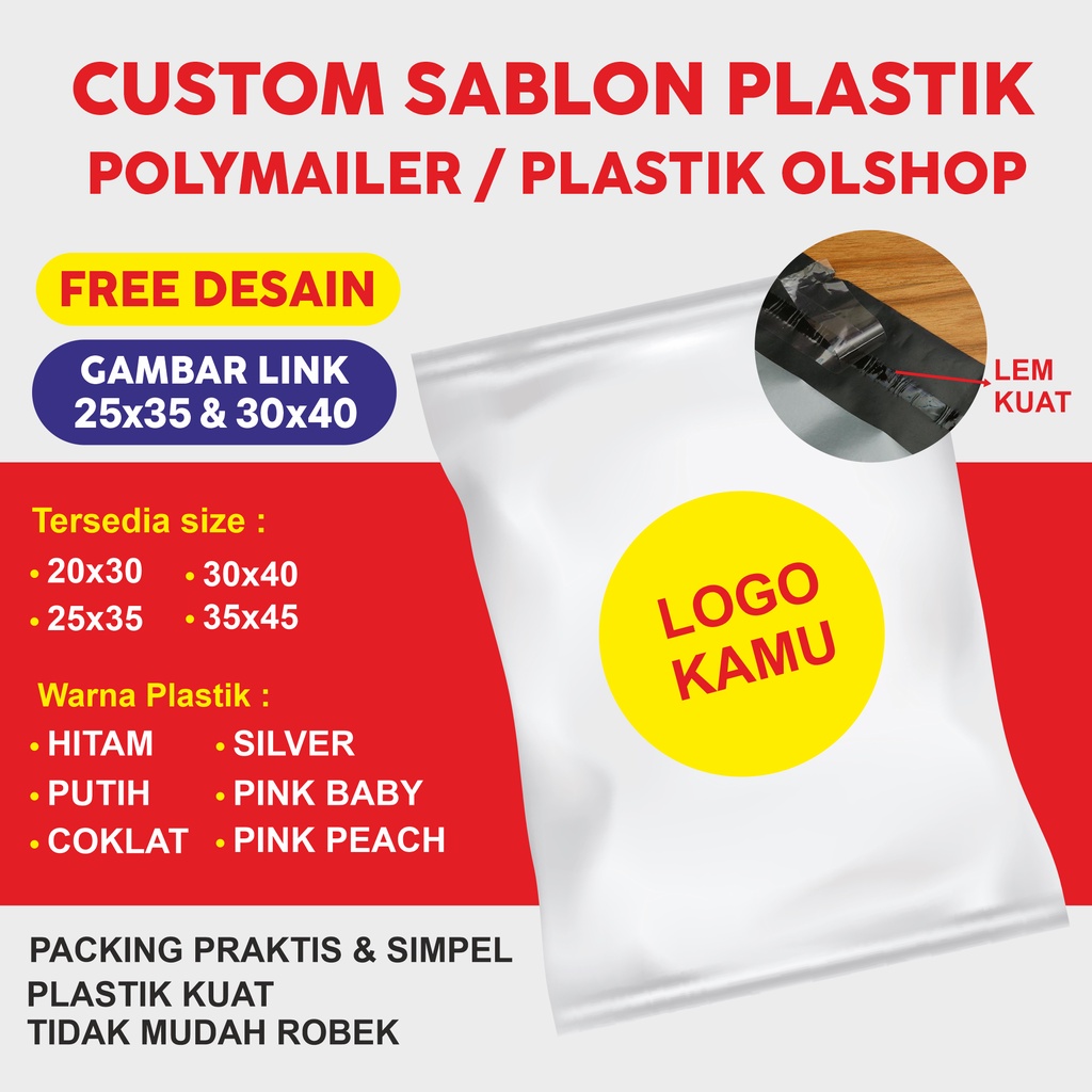 Sablon Plastik Polymailer Murah Free Desain / Sablon Polymailer