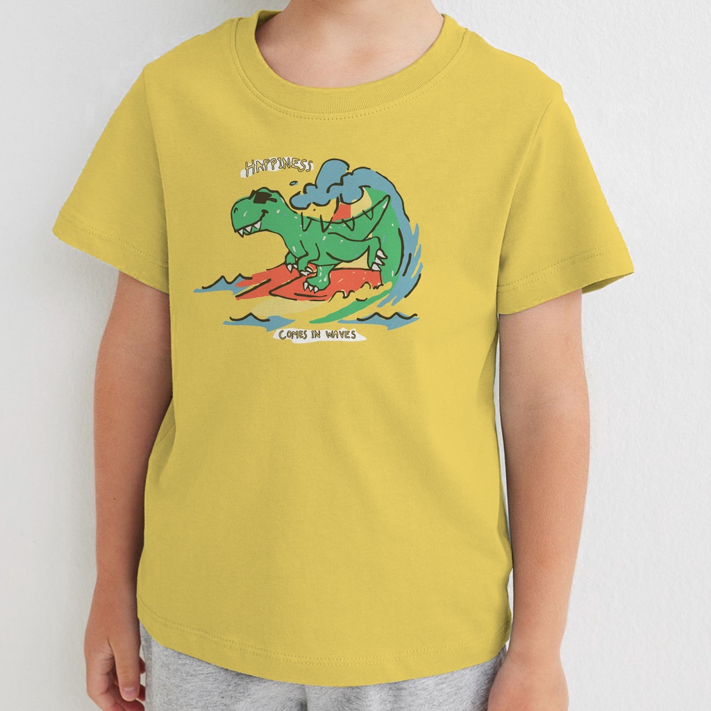 Kaos Anak Surfing Dino Laki - Laki Dan Perempuan - Hashi KIds