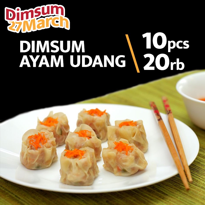 

Dimsum Ayam Udang isi 10 Free Chili Oil dan Mayonnaise