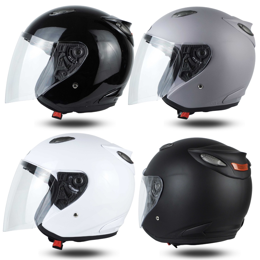 Helm Half Face Dewasa Centro Basic Solid Wanita Dan Pria Warna Lengkap Free Packing Dus SNI