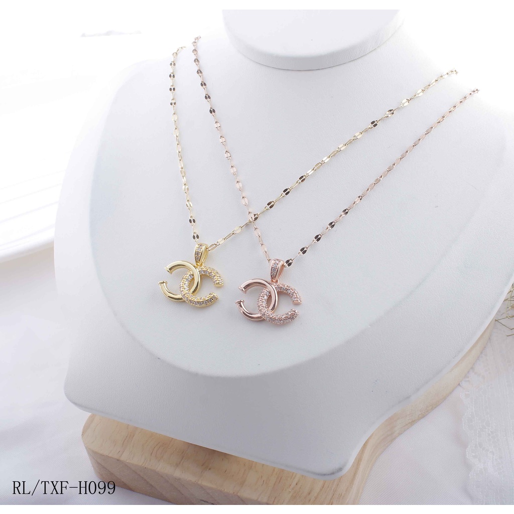 Kalung Titanium Permata Perhiasan Fashion H099