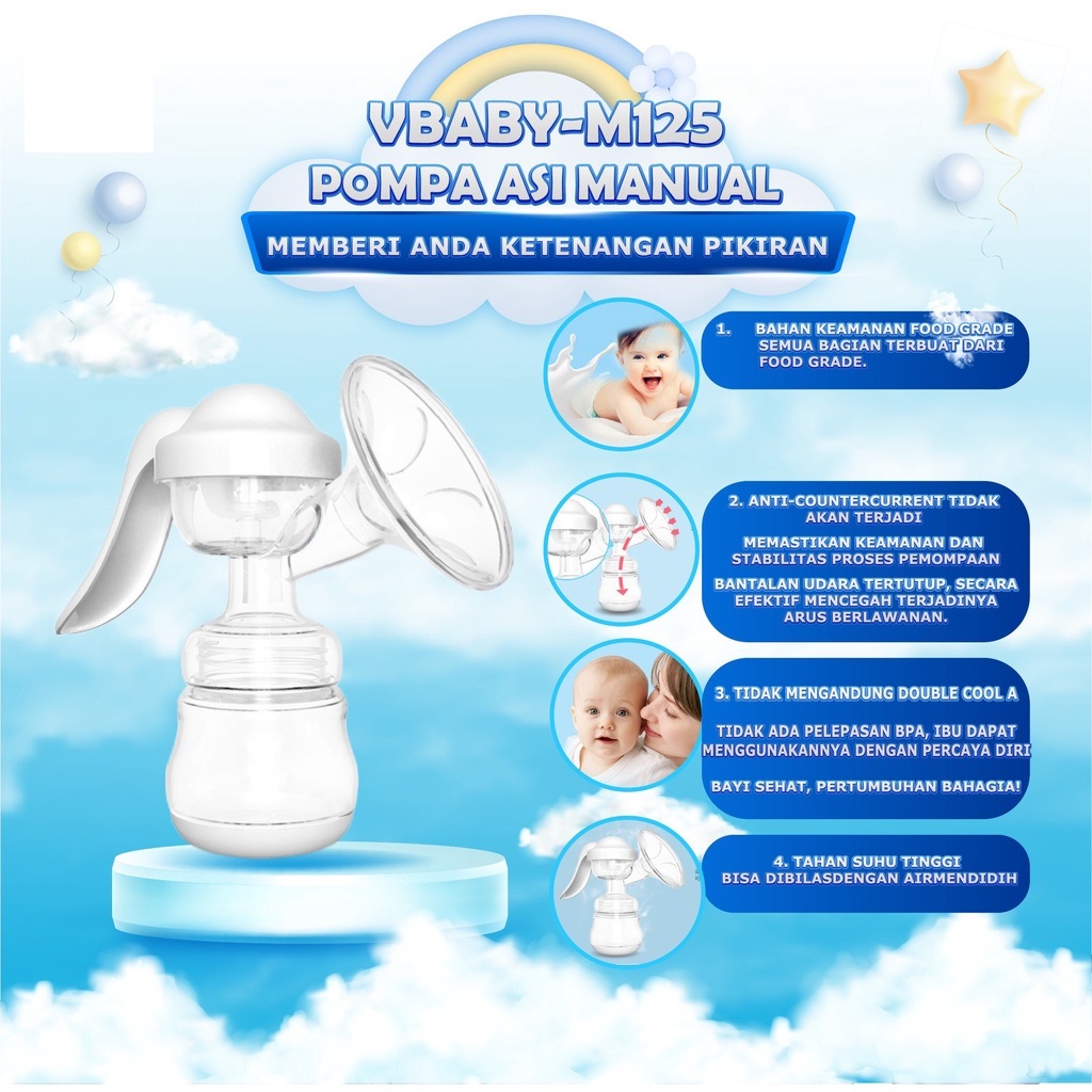 POMPA ASI MANUAL // FOOD GRADE/ Aman dan Nyaman untuk ibu dan bayi