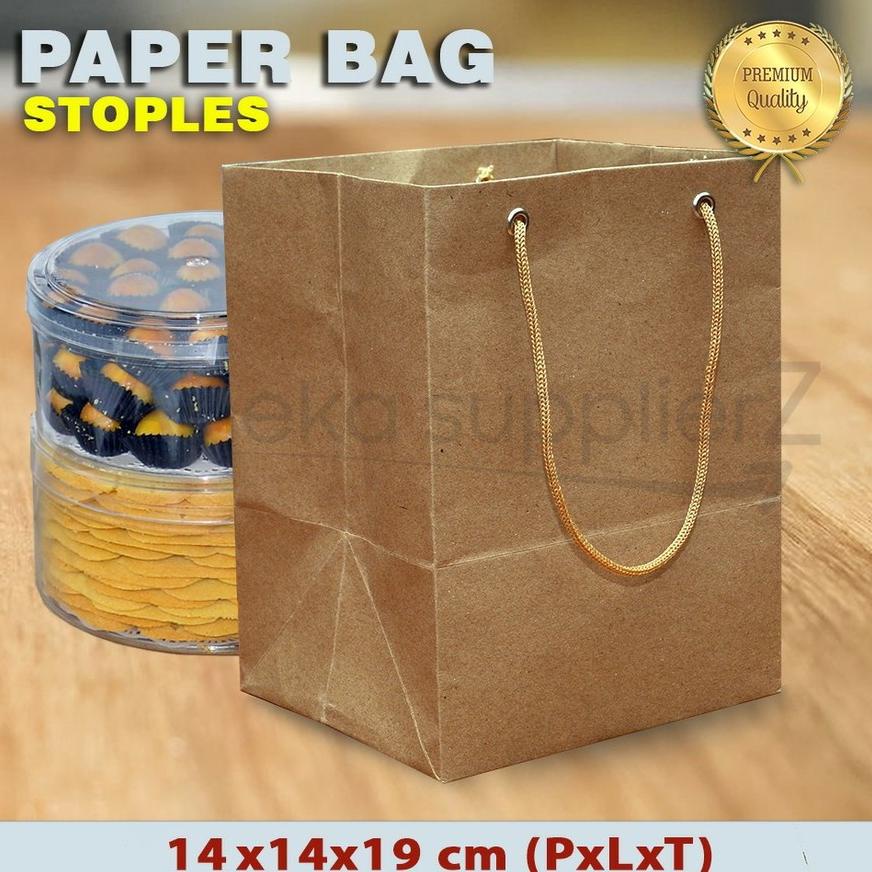 

PAPER BAG TOPLES KUE KERING - | COKLAT ( 12 PC) .