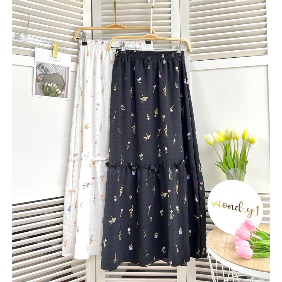 Rok Bunga Korea / Skirt Flower / Rok Panjang Wanita Allsize 117