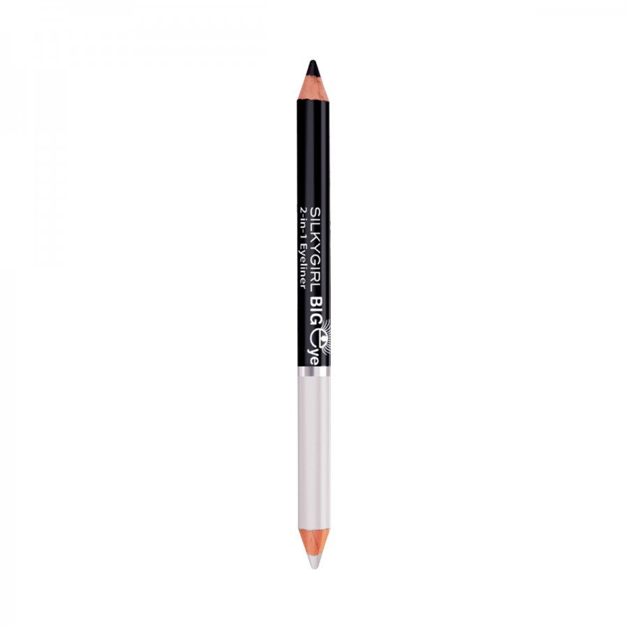 SILKYGIRL EYELINER BIG EYE 2 IN 1 / HITAM PUTIH / BPOM