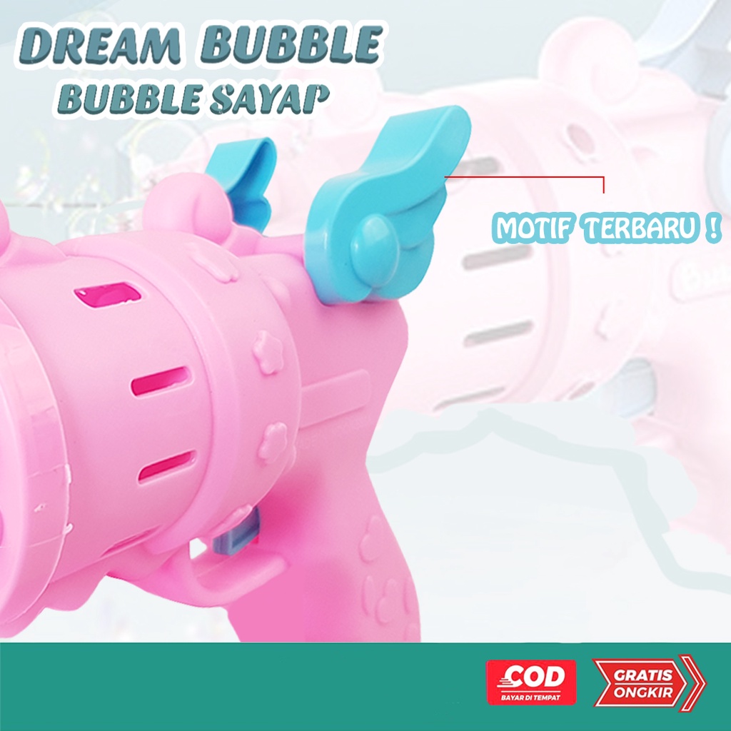 Mainan Dream BubbleGun /  Tembakan Balon Gatling Anak Elektrik / Mainan Bubble Angel SH677