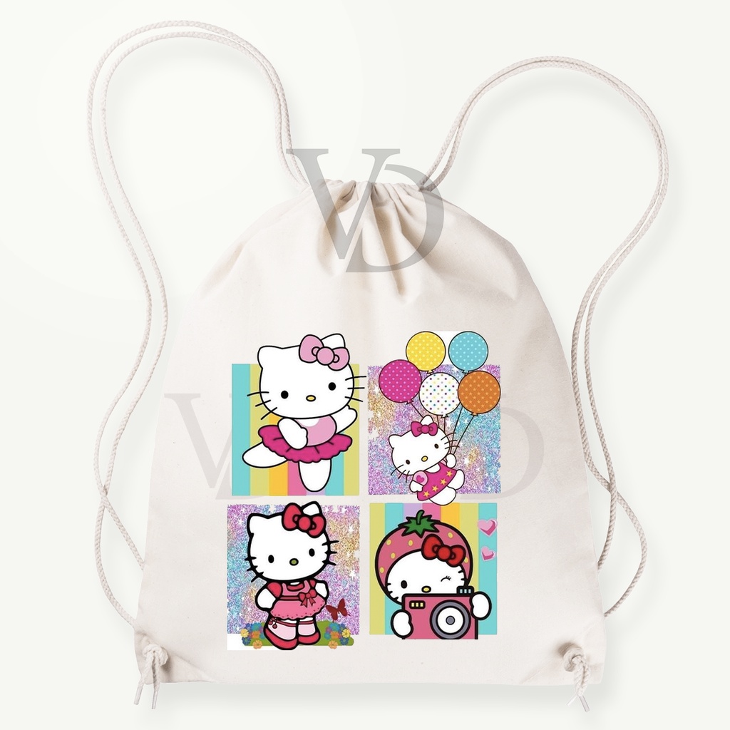 tas serut cartoon sailor moon hello kitty disney mickey minnie  spongebob / tas hampers anak