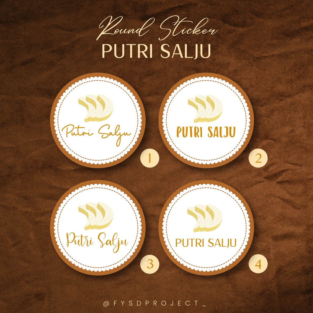 

STIKER PUTRI SALJU/STIKER KUE LEBARAN/STIKER EID COOKIES