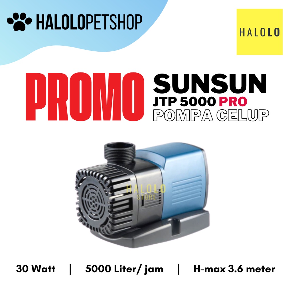 PROMO Sunsun JTP 5000 PRO Pompa Celup Kolam 5000 Liter Hemat Listrik