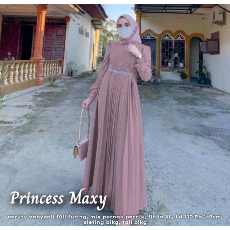 PRINCESS MAXY GAMIS CERUTY GAMIS KONDANGAN FULL FURING TERBARU GAMIS CERUTTY POLOS JUMBO LD 110CM dress ceruty polos grosir jumbo baju lebaran terbaru remaja dress polos princes maxy gamis kondangan seragaman gamis muslimah gamis muslim jumbo xxxl