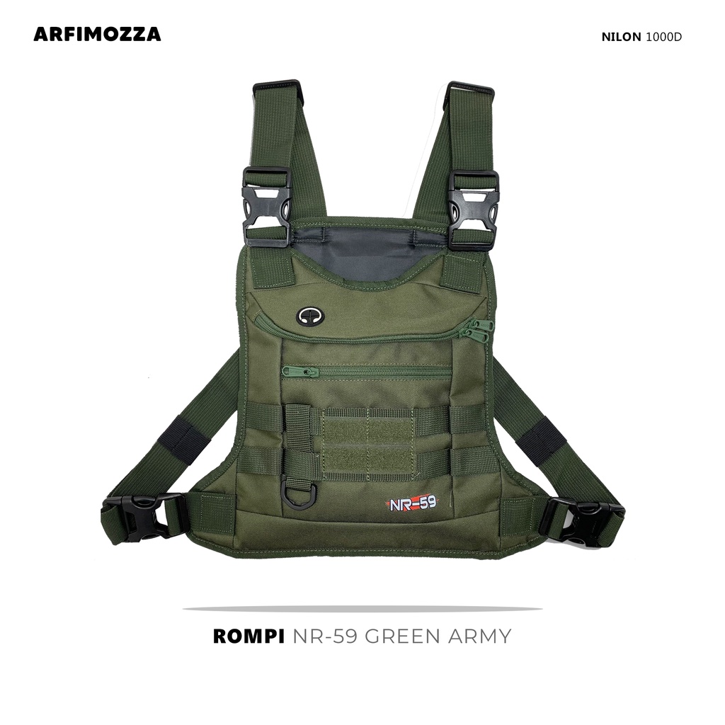 Tas Dada Pria NR-59 Original Model Rompi Green Army