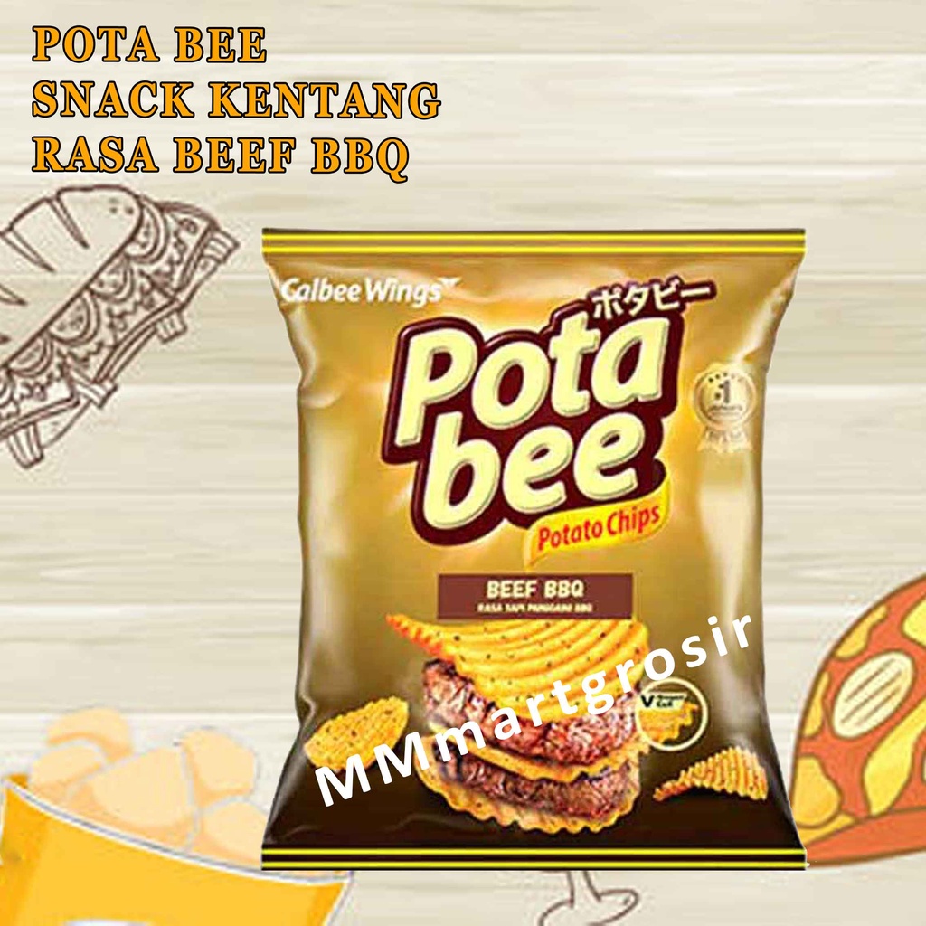 Potabee Snack / Potato Chips / Beef BQQ / 68g