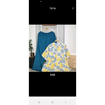 setelan baby doll rayon/home dress/set rayon jumbo