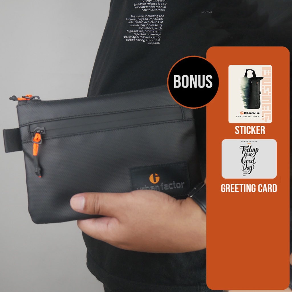 Clutch Bag Urban Factor - Nino Hand Bag Pouch Multifungsi pria wanita
