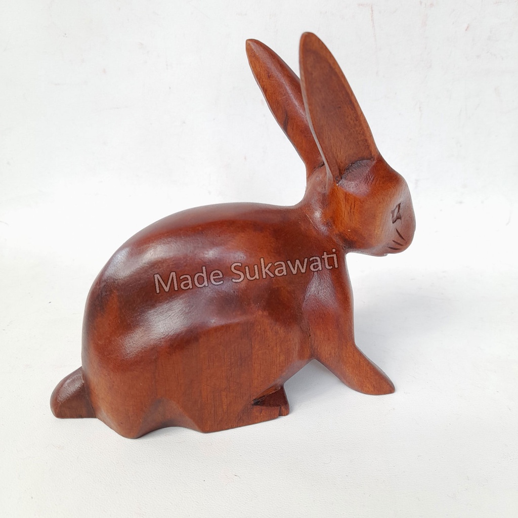 Kerajinan patung kayu mini 10cm Anjing kelinci gajah Babi handmade