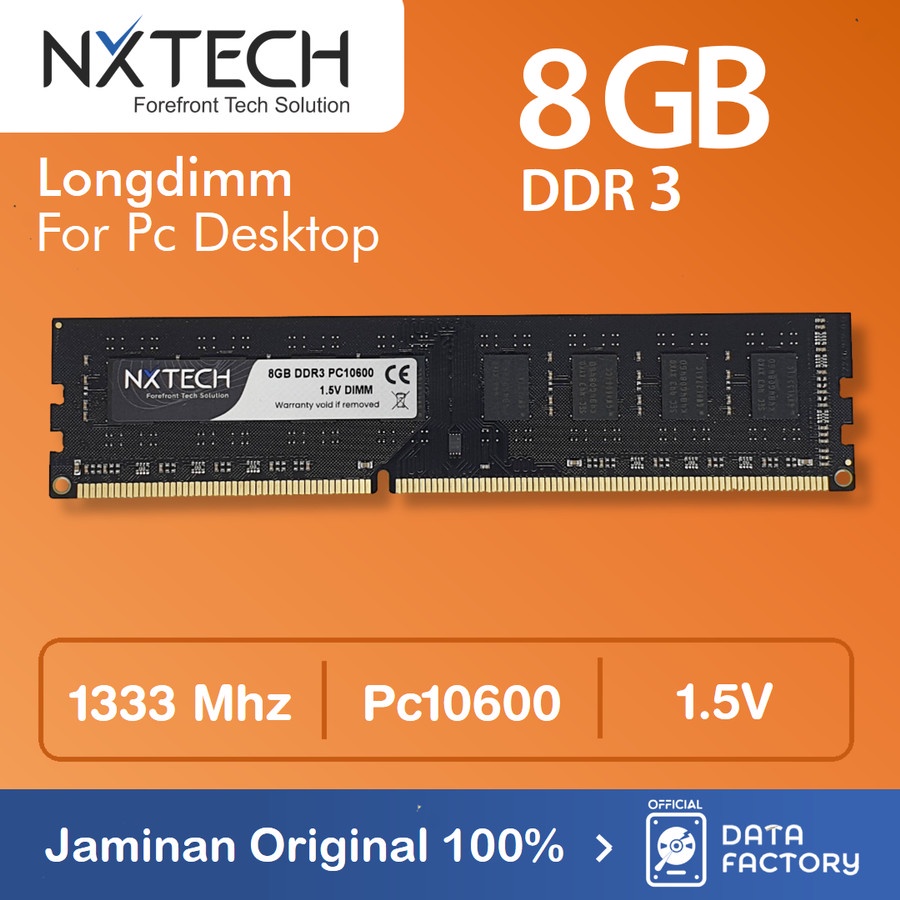 RAM PC NXTECH DDR3 8GB PC 10600 / 1333MHz LONGDIMM PC3 MEMORY KOMPUTER - PC10600 / 1333Mhz