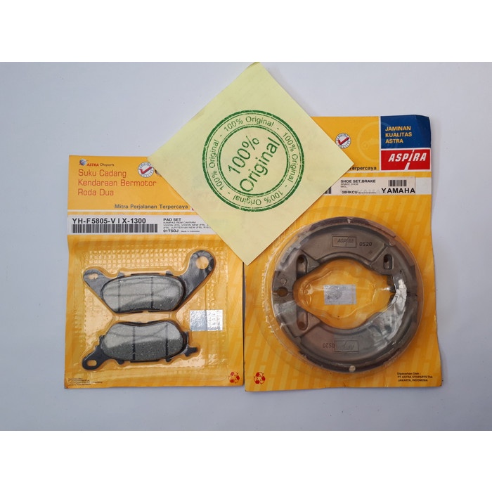 Paket kampas rem depan belakang vixion byson xeon rc fino fi aspira ORIGINAL