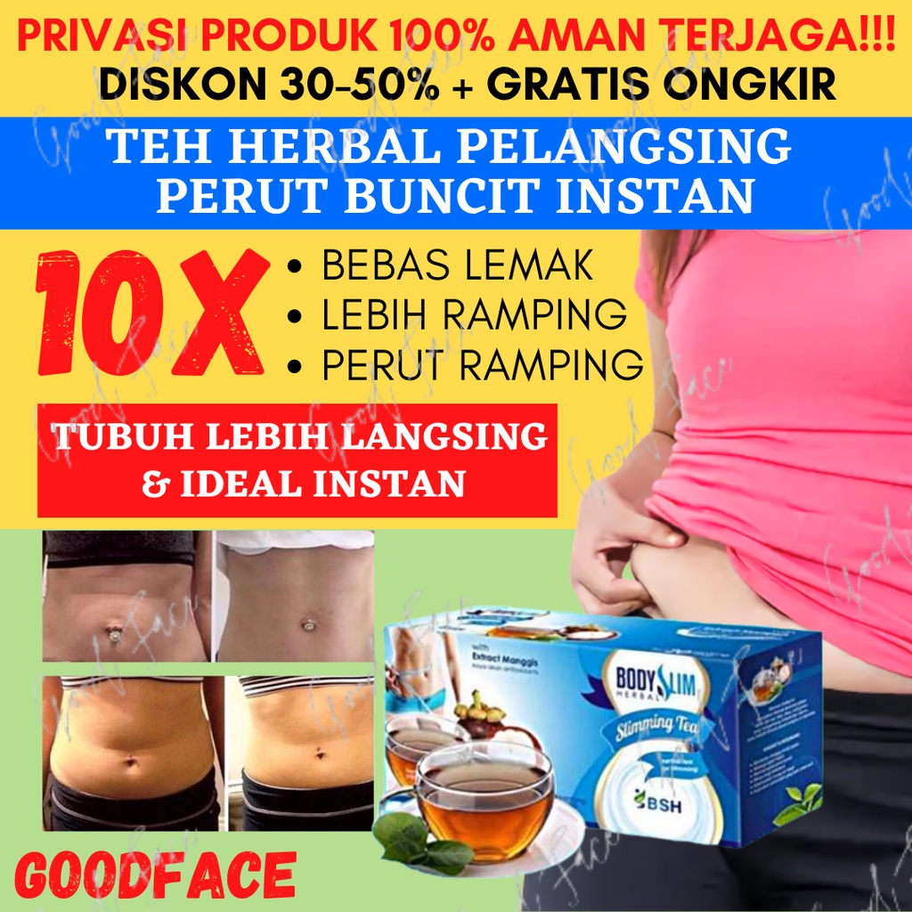 Teh Penurun Berat Badan Body Slim Herbal Slimming Tea BSH Tea New Pack (Depkes)