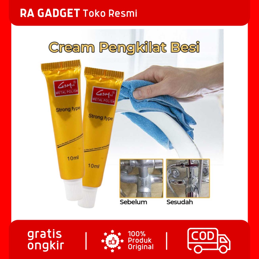 Cream Pengkilat Besi Steel Paste Metal Polishing 10ml / Cairan Pengkilat Pengkilap Besi Stenlis Kara