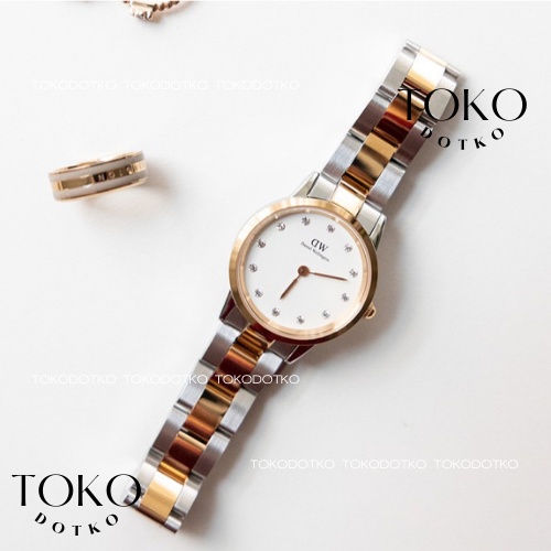 (Original 100% - Garansi 2 Thn) Jam Tangan Daniel Wellington Original Pria / Wanita Iconic Link Free Request Kartu Ucapan / Jam Tangan DW Original