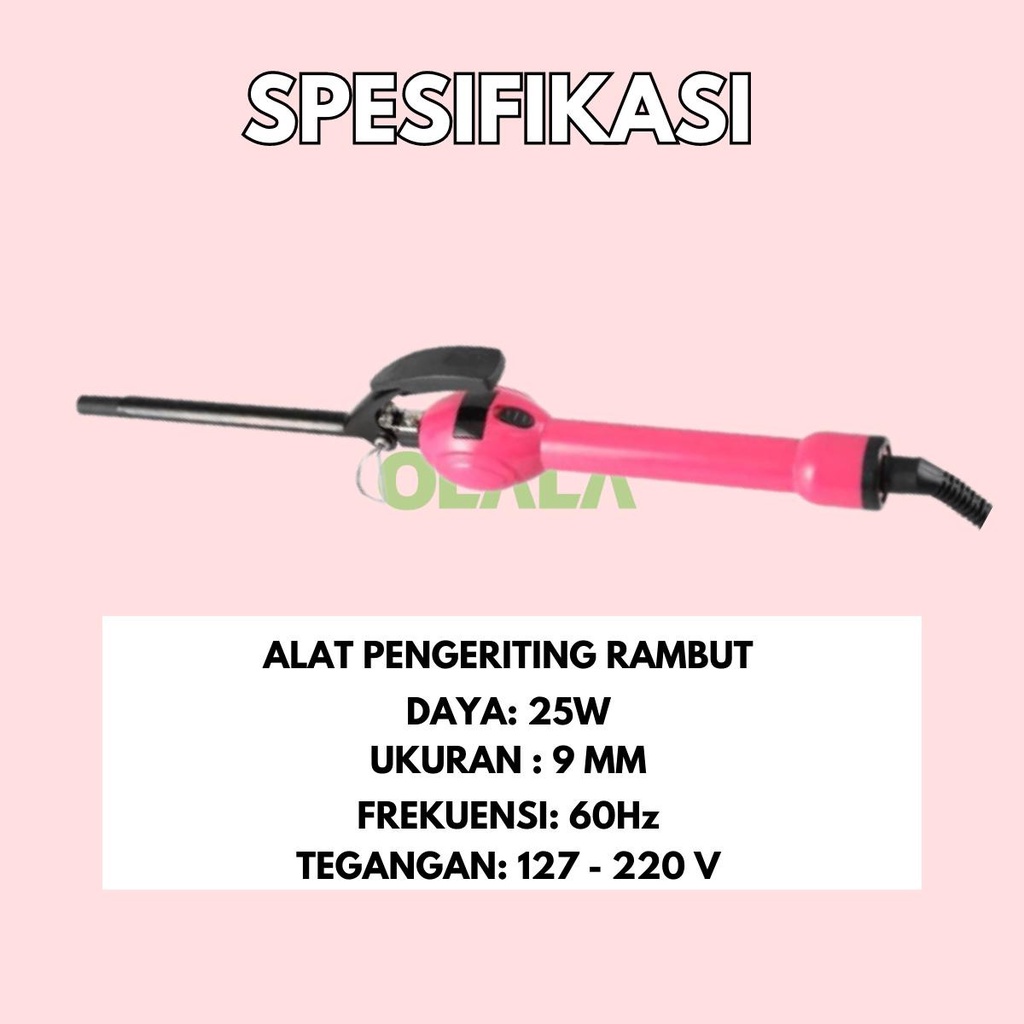 ALAT PENGERITING RAMBUT 9MM HAIR CURLER OLL-8827