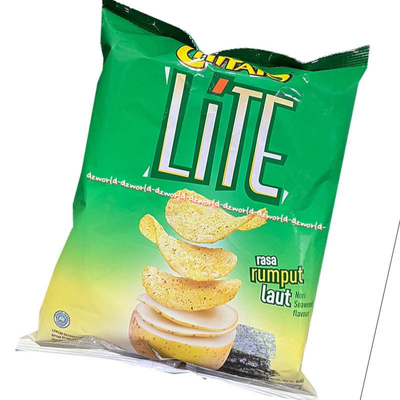 Chitato Lite Rasa Rumput Laut 68gram Makanan Ringan Ciki Citato Seaweed Snack Kentang Renyah