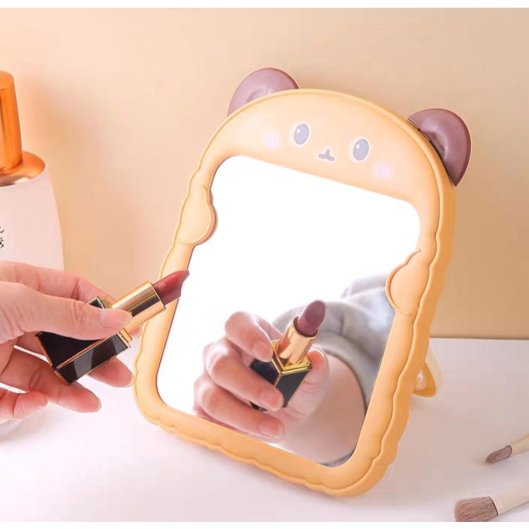 Cermin Rias Lipat Kecantikan Cermin Rias Wajah Bentuk Telinga Beruang