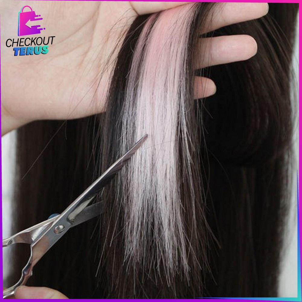 CT K144 Wig Jepit Rambut Palsu Lurus Panjang Single Hair Extention Colourful Wanita Hair Clip Cewek Korea Warna Warni Import