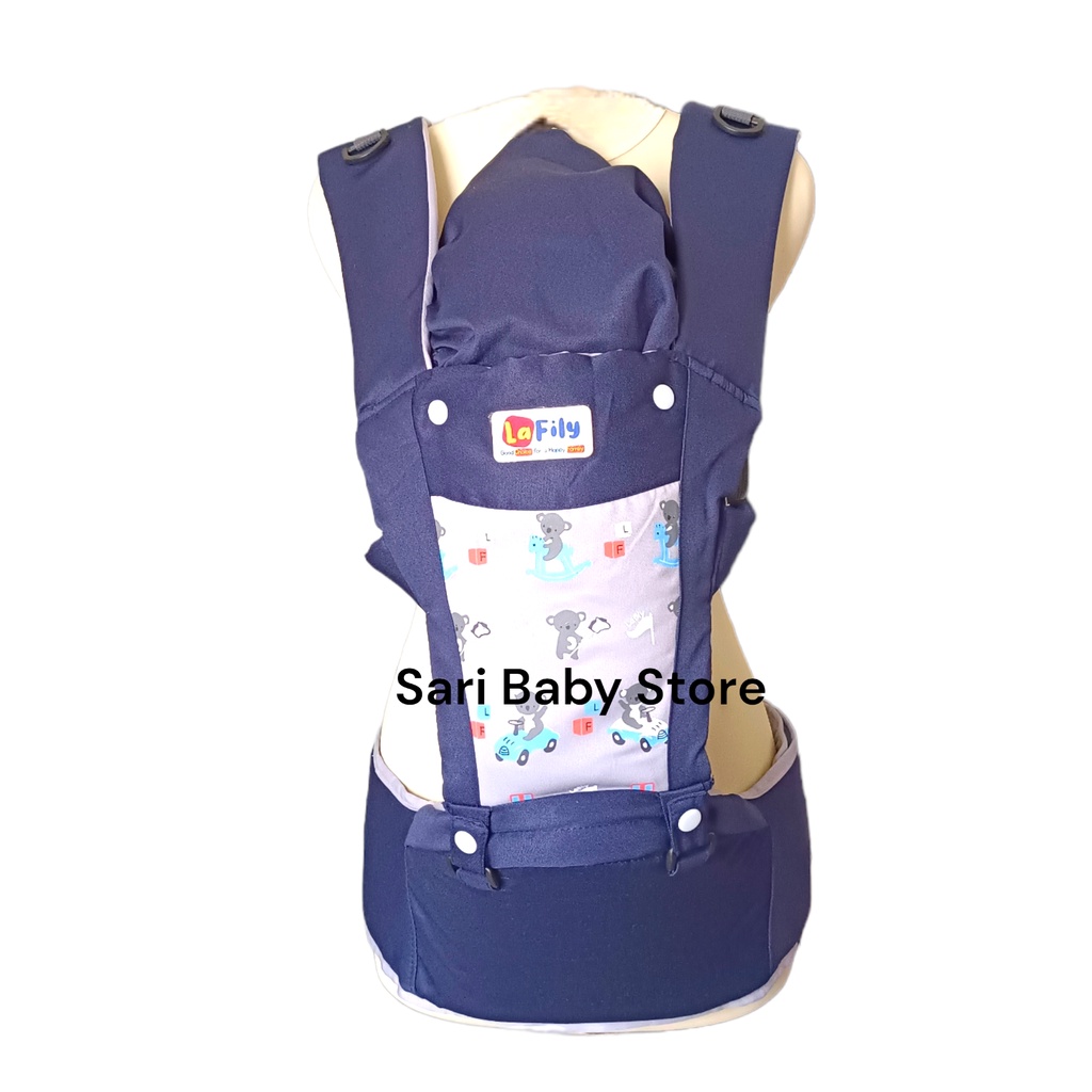 Gendongan Bayi Depan Belakang Hipseat Lafily 6 in 1 Posisi